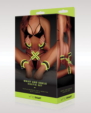 WhipSmart WhipSmart Glow in the Dark Wrist &amp; Ankle Hogtie Set - Green