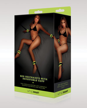 WhipSmart WhipSmart Glow in the Dark Bed Restraints w/Adjustable Cuffs - Green