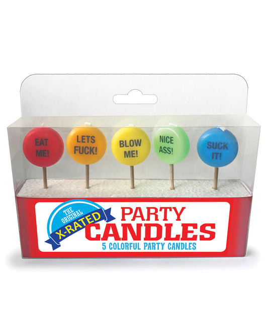 Candy Prints X-Rated Party Candles - Set of 5