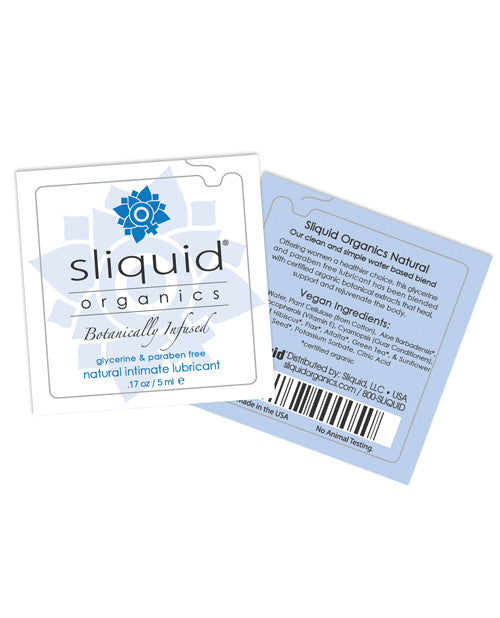 Sliquid Sliquid Organics Natural Intimate Lubricant - .17 oz Pillow