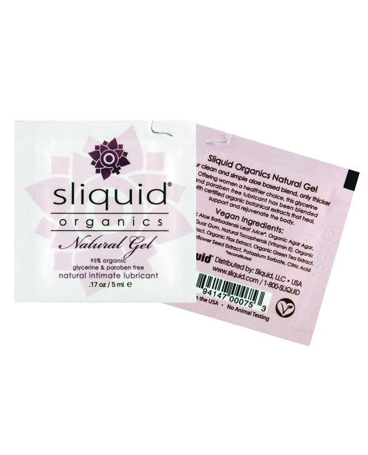 Sliquid Sliquid Organics Natural Lubricating Gel - .17 oz Pillow - Image 2