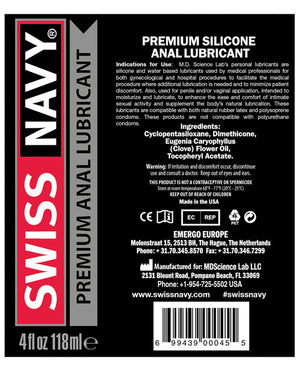Swiss Navy Swiss Navy Silicone Based Anal Lubricant - 4 oz - Image 2
