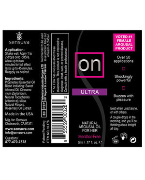 On ON Natural Arousal Oil For Her - Ultra 5 ml Bottle - Image 2