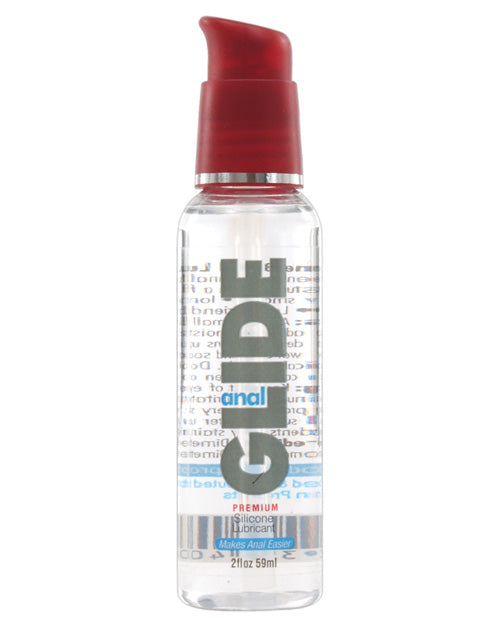 Body Action Anal Glide Silicone Lubricant - 2 oz Pump Bottle - Image 2