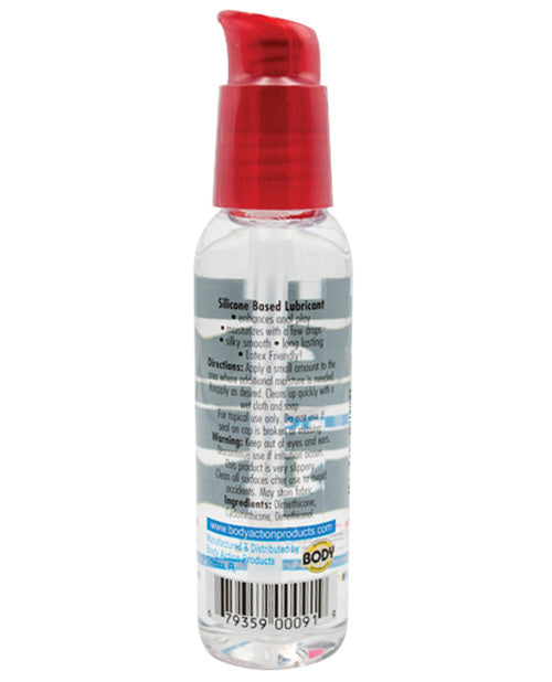 Body Action Anal Glide Silicone Lubricant - 2 oz Pump Bottle