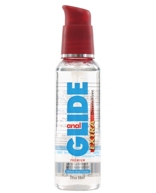 Body Action Anal Glide Extra Anal Lubricant &amp; Desensitizer - 2 oz Pump Bottle