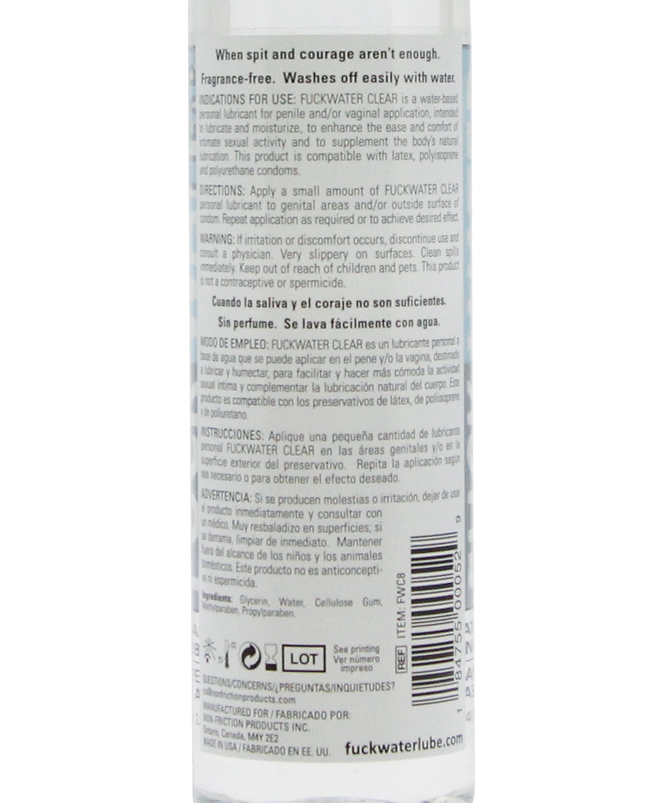 Fuck Water Fuck Water Clear H2O - 8 oz Bottle
