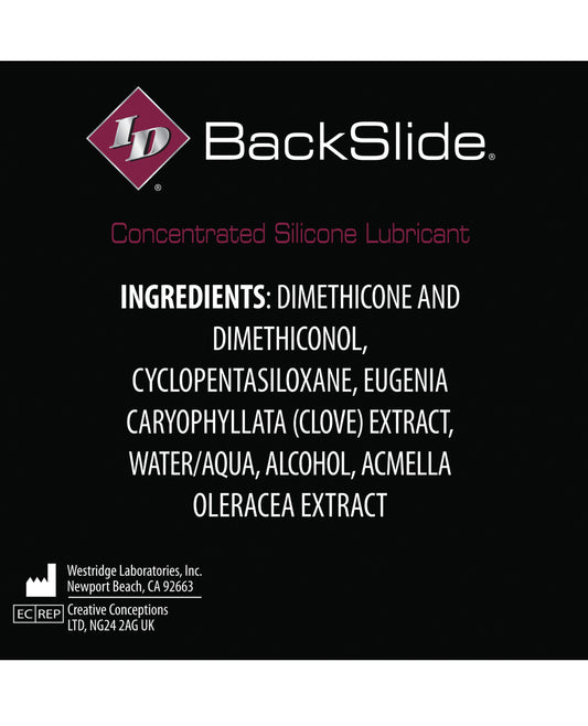 ID Backslide Anal Lubricant - .27 oz Tube Box of 4 (2)