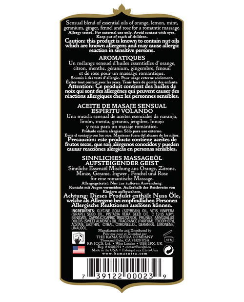 Kama Sutra Kama Sutra Aromatic Oil - 8 oz Soaring Spirit