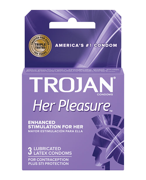 Trojan Trojan Her Pleasure Condoms - Box of 3 - Image 2