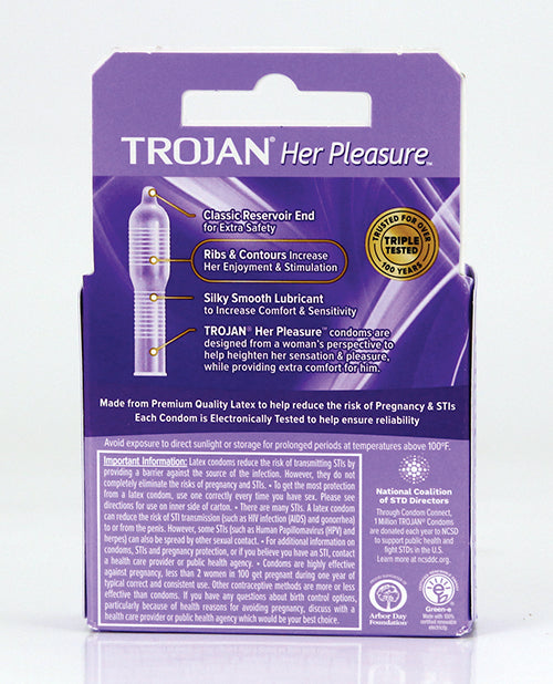 Trojan Trojan Her Pleasure Condoms - Box of 3