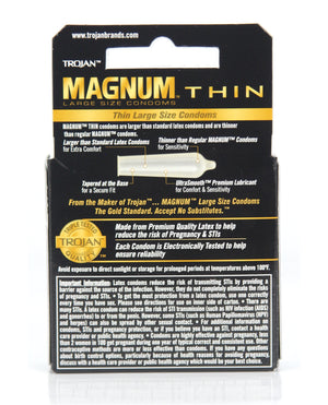 Trojan Trojan Magnum Thin Condoms - Box of 3 - Image 2