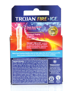 Trojan Trojan Fire &amp; Ice Condoms - Box of 3 - Image 2
