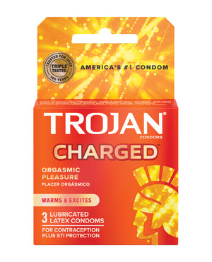 Trojan Trojan Intensified Charged Condoms - Box of 3 - Image 2