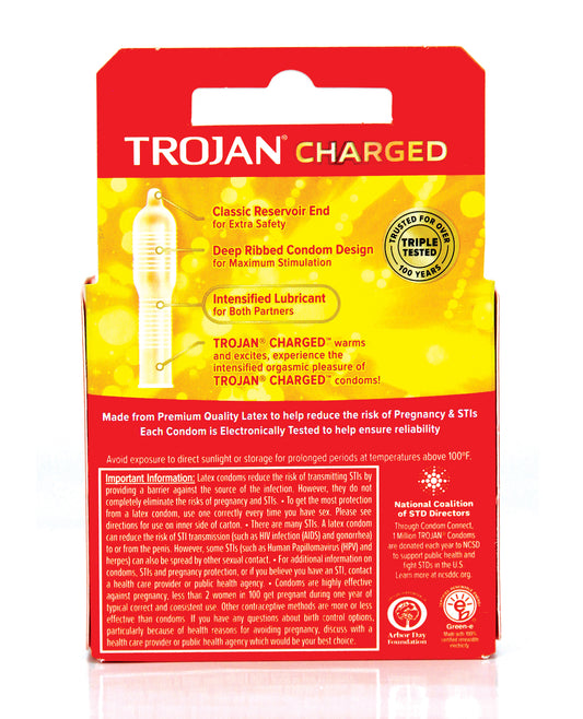 Trojan Trojan Intensified Charged Condoms - Box of 3