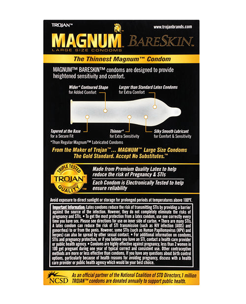 Trojan Trojan Magnum Bareskin Condoms - Box of 10 - Image 2