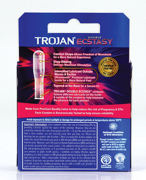 Trojan Trojan Double Ecstasy Condoms - Box of 3 - Image 2