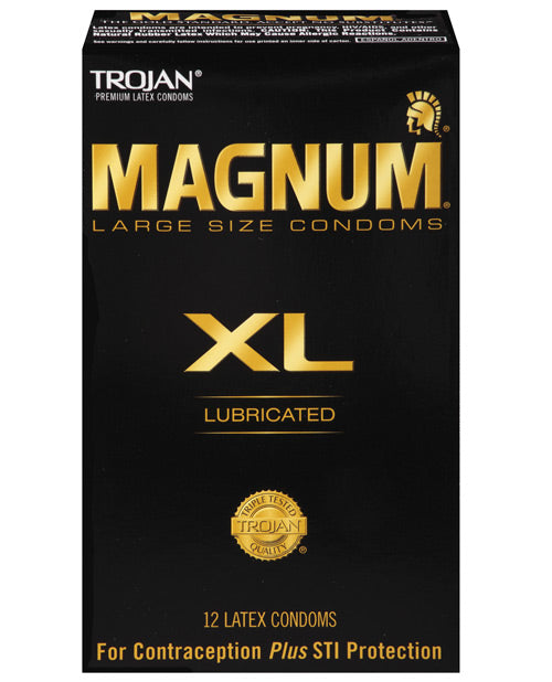 Trojan Trojan Magnum XL Lubricated Condoms - Box of 12 - Image 2