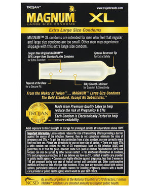 Trojan Trojan Magnum XL Lubricated Condoms - Box of 12