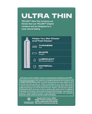 Trojan Trojan Ultra Thin Condoms - Box of 12 - Image 3