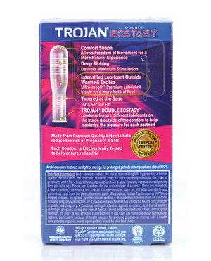 Trojan Trojan Double Ecstasy Condoms - Box of 10 - Image 2