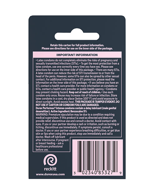 Durex Durex Performance Intense Condoms - Box of 3 - Image 2
