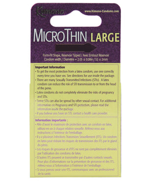 Kimono Kimono Micro Thin Large Condoms - Box of 3 - Image 2
