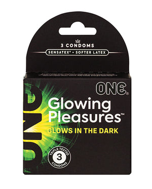One One Glowing Pleasures Condoms - Box of 3 - Image 2