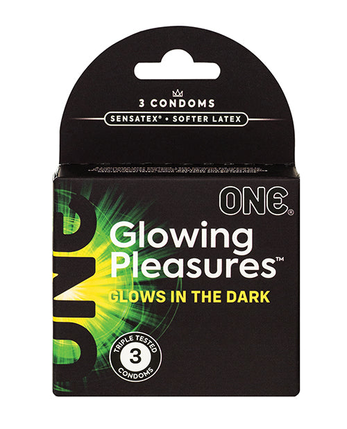 One One Glowing Pleasures Condoms - Box of 3 - Image 2