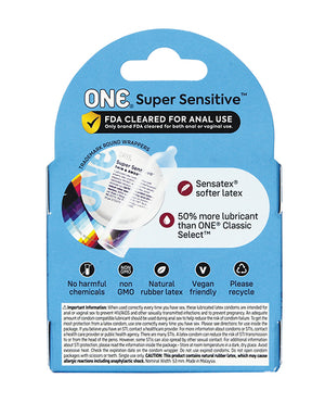 One One Super Sensitive Condoms - Box of 3