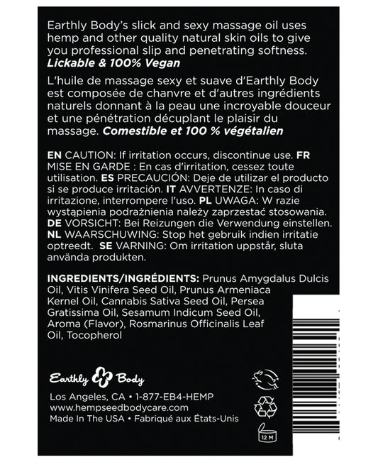 Earthly Body Earthly Body Edible Massage Oil - 8 oz Mango - Image 2