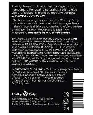 Earthly Body Earthly Body Edible Massage Oil - 2 oz Pineapple - Image 2