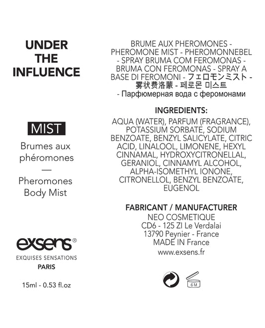 Exsens EXSENS of Paris Body Mist with Pheromones - 15 ml Under the Influence - Image 2
