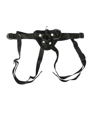 Sportsheets Sportsheets Vibrating Velvet Harness w/Bullet - Black - Image 3