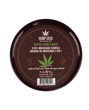 Earthly Body Earthly Body 2024 Holiday 3 in 1 Massage Candle - 6 oz Santa Came Early - Image 2