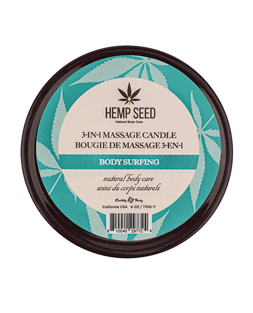 Earthly Body Earthly Body Summer 2025 3 in 1 Massage Candle - 6 oz Body Surfing - Image 2