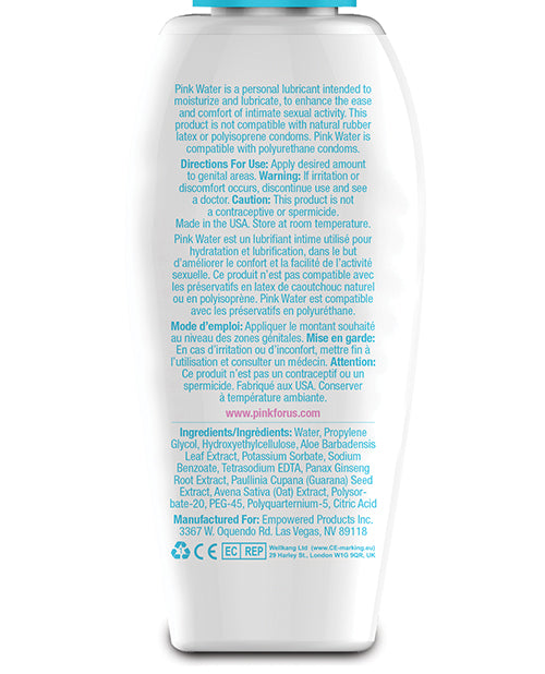 Pink Pink Water Lube - 2.8 oz Flip Top Bottle - Image 2