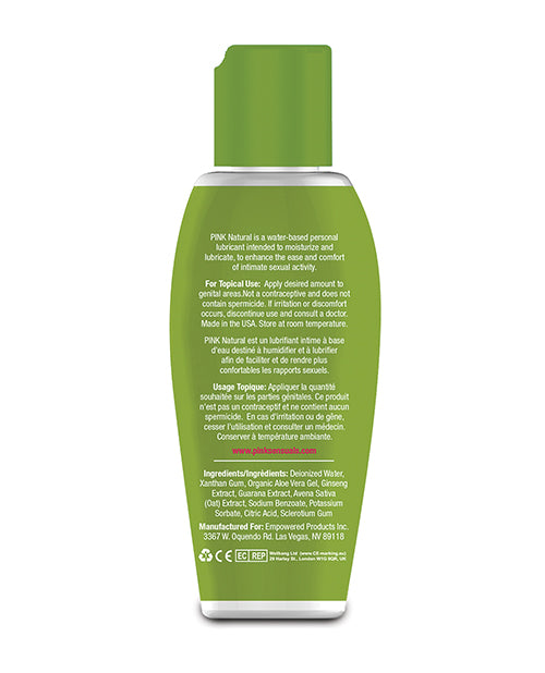 Pink Pink Natural Water Based Lubricant for Women - 2.8 oz - Image 2