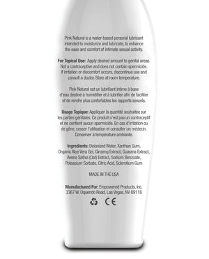 Pink Pink Natural Water Based Lubricant for Women - 4.7 oz - Image 2