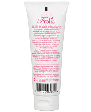 Pink Pink Frolic Gel Lubricant - 3.3 oz Flip Top Tube - Image 2