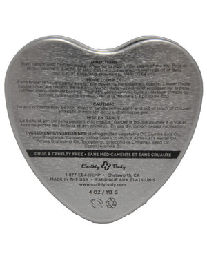 Earthly Body Earthly Body Suntouched Hemp Edible Candle - 4.7 oz Heart Tin Pineapple - Image 2