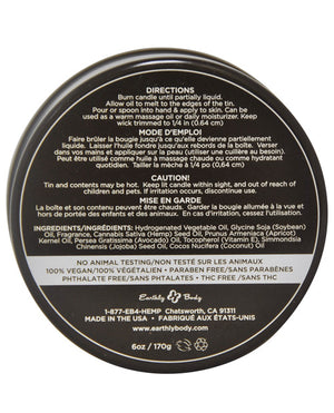 Earthly Body Earthly Body Suntouched Hemp Candle - 6 oz Round Tin Lavender - Image 2