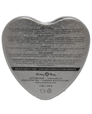 Earthly Body Earthly Body Suntouched Hemp Edible Candle - 4.7 oz Heart Tin Watermelon - Image 2