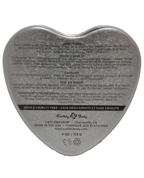 Earthly Body Earthly Body Suntouched Hemp Edible Candle - 4.7 oz Heart Tin Watermelon - Image 2