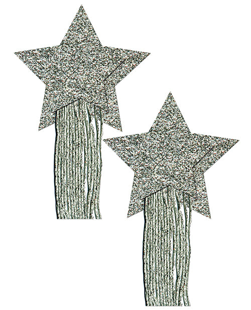 Pastease Pastease Glitter Tassle Stars - Silver O/S - Image 2
