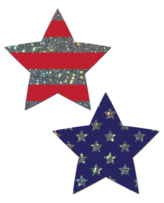 Pastease Pastease Glitter Patriotic Star - Red/Blue O/S - Image 2