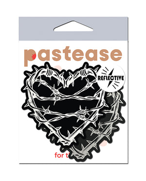 Pastease Pastease Premium Barbed Wire Heart Reflective - Black O/S