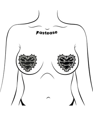 Pastease Pastease Premium Barbed Wire Heart Reflective - Black O/S - Image 3