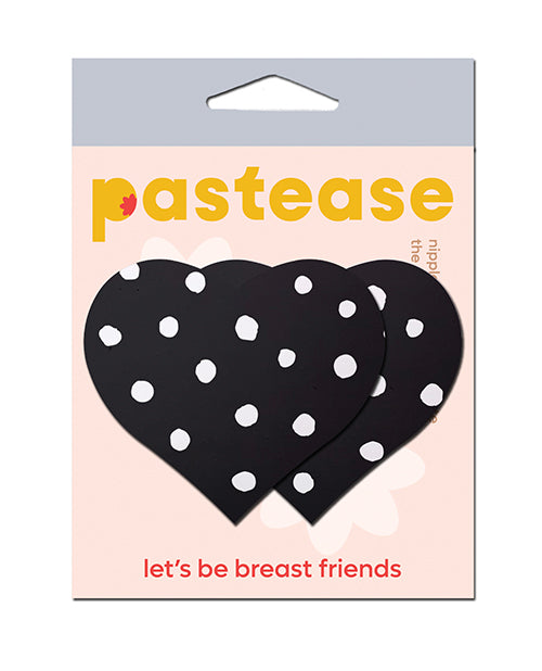Pastease Pastease Heart w/Polka Dot - White/Black O/S