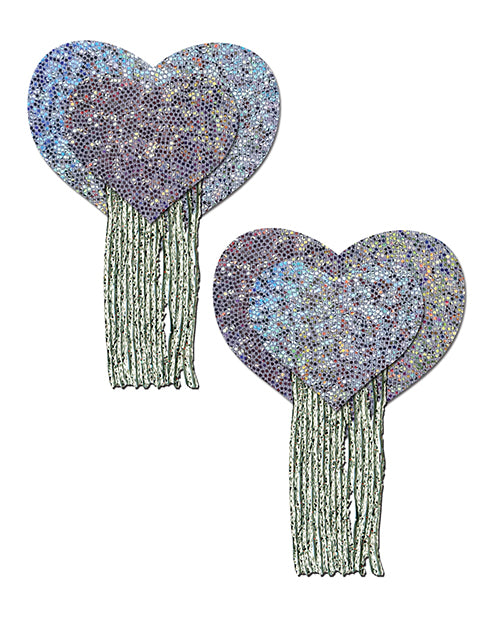 Pastease Pastease Tassel Glitter Heart - Silver O/S - Image 2